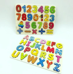 ENCASTRE DIDACTICO LETRAS Y NÚMEROS