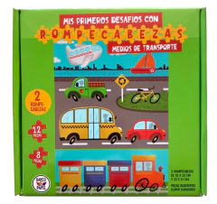 ROMPECABEZAS DE 8 y 12 PIEZAS MEDIOS DE TRANSPORTES