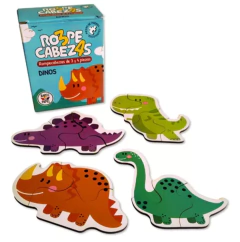ROMPECABEZAS DE 3 Y 4 Piezas X 4 DINOS - comprar online