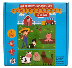 ROMPECABEZAS DE 8 y 12 PIEZAS LA GRANJA