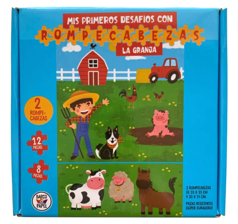ROMPECABEZAS DE 8 y 12 PIEZAS LA GRANJA