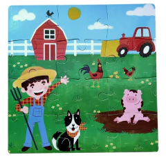 ROMPECABEZAS DE 8 y 12 PIEZAS LA GRANJA - Tienda de Cositas