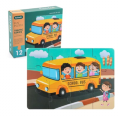 ROMPECABEZAS DE 12 PIEZAS BUS ESCOLAR - comprar online