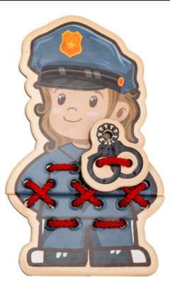 JUEGO ASOCIAR Y ENHEBRAR - OFICIOS - Tienda de Cositas