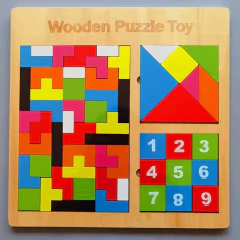 TETRIS + TANGRAM + ENCAJE NUMÉRICO (JUEGO DIDACTICO 3 en 1) - comprar online