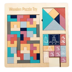 TETRIS + TANGRAM + ENCAJE (JUEGO DIDACTICO 3 en 1) - comprar online