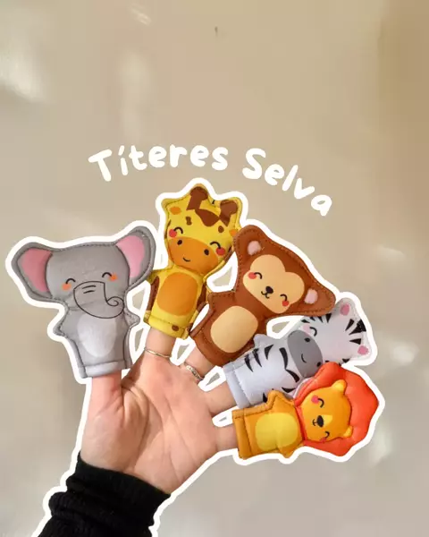 TITERES DEDO ANIMALES DE SELVA