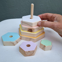 TORRE ENCASTRES HEXAGONALES PASTEL