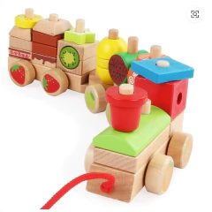 TREN DE ARRASTRE Y ENCASTRES MADERA - comprar online