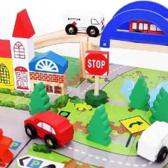 AUTOPISTA madera con AUTOS imantados (29 Piezas) en internet