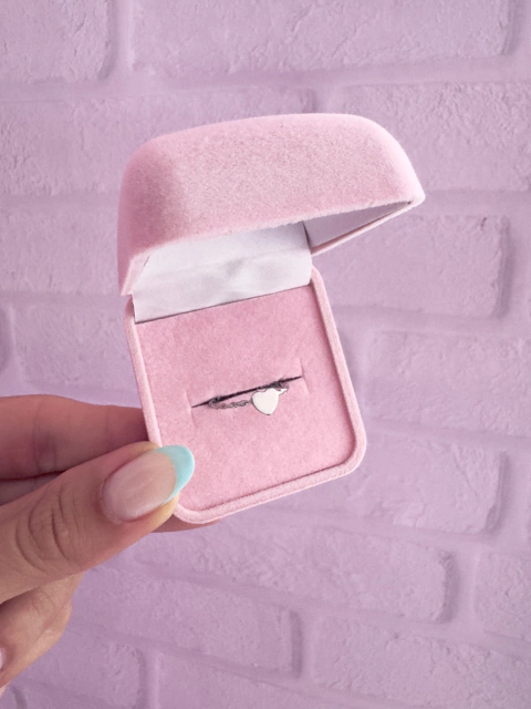 Anel Trançado Com Coração