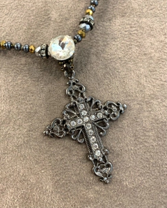 Pingente Crucifixo Strass