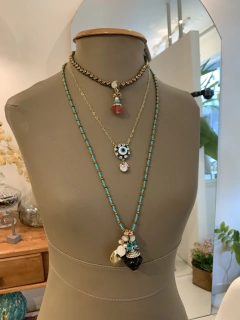 Cordinha/colar Menorca turquesa - loja online