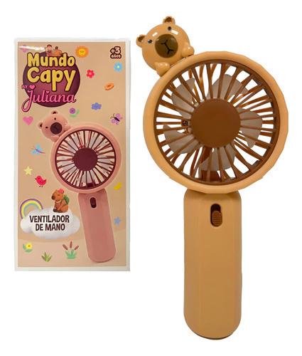 Ventilador De Mano Capibara Mundo Capy By Juliana Capy005