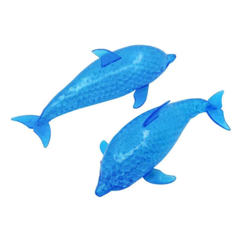 Squishy Delfin Con Bolitas Apretable Antiestrés Ditoys 2711