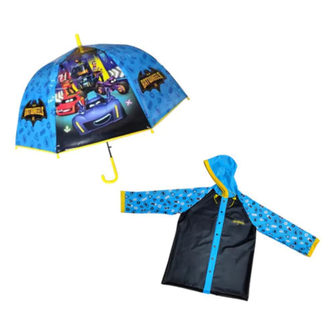 Combo Batwheels Piloto Y Paraguas Infantil