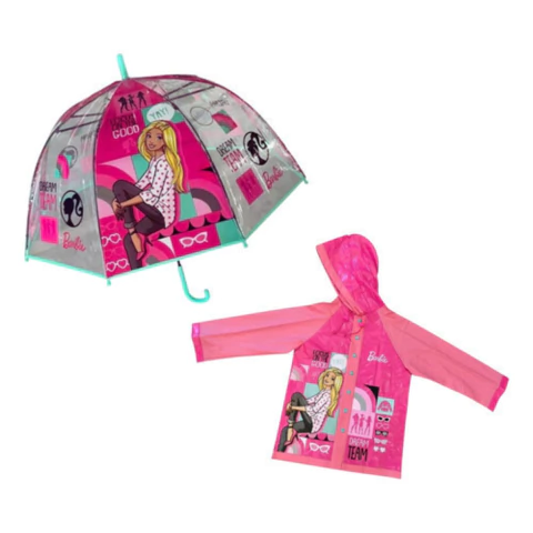 Combo Barbie Piloto Y Paraguas Infantil - comprar online