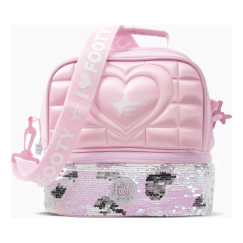 Lunchera Termica Infantil Corazon Con Lentejuela Footy F6325