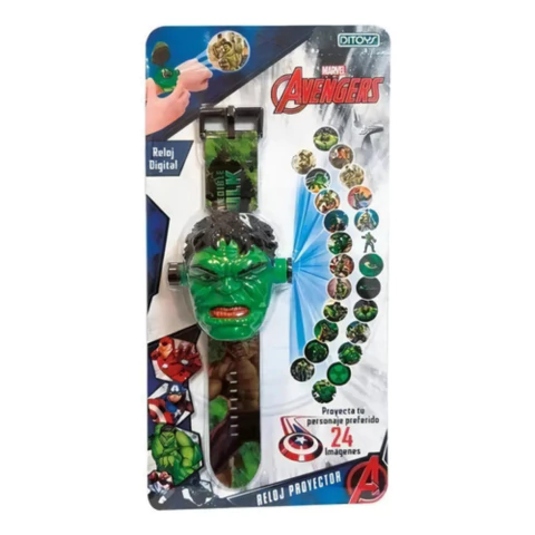 Reloj Pulsera Digital Infantil Con Proyector Hulk Lanus