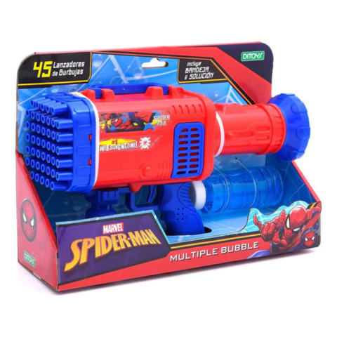 Spiderman Burbujero Multiple Lanzador De Burbujas