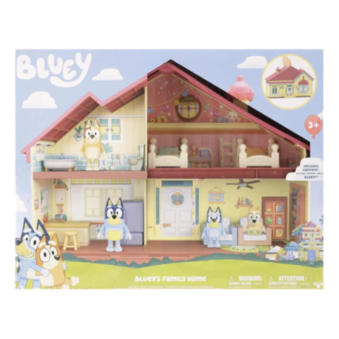Bluey Casa Familiar 2 Pisos Con Accesorios Y Figura Bluey