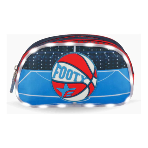 Cartuchera Escolar Doble Cierre Basquet Con Luz Footy Lanus