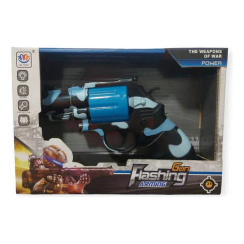 Revolver Gum Flashing Arming Con Luz Y Sonido