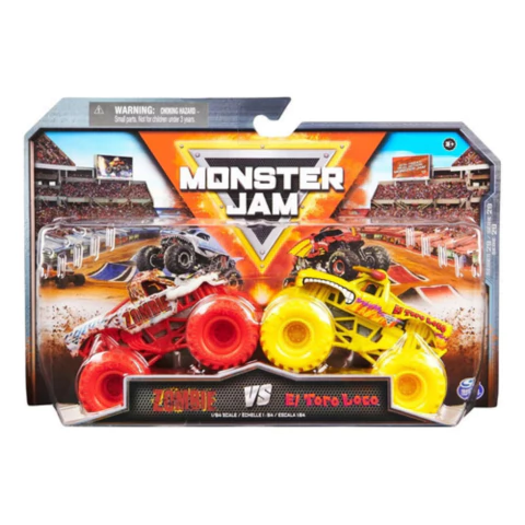 Monster Jam Zombie Vs El Toro Loco Escala 1/64