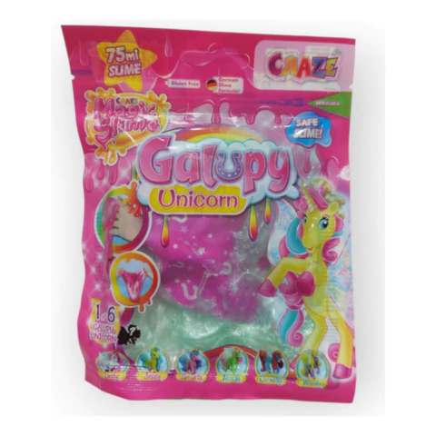 Magic Slime Galupy Unicorn Sorpresa Bolsa 75ml Craze
