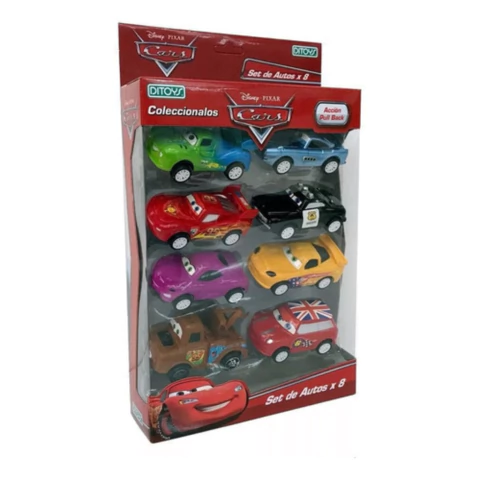 Cars Disney Set Con 8 Autos Pull Back 1939