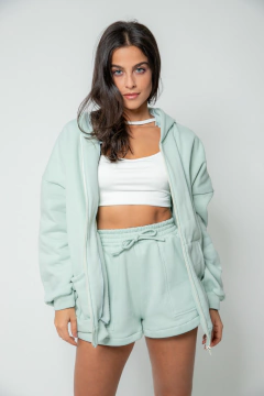 Imagem do Moletom Oversized Ziper - Menta