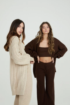 Casaco Tricot Georgina - Bege na internet