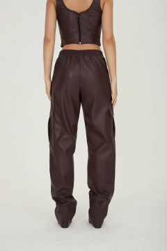 Imagem do Calça Florence Couro Eco - Marrom