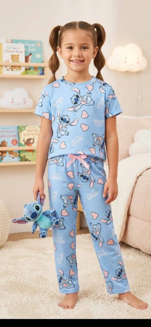 Pijama Kids Stich Corazon