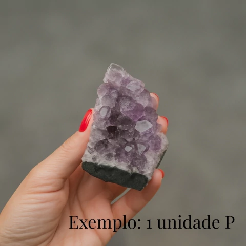 Imagem do Drusa de Cristal ou Ametista Pedras Brutas Naturais Tamanhos Mini