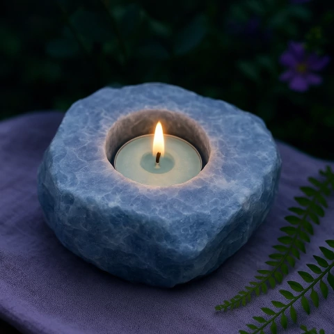 Vela de Jasmim em Porta-Vela de Cristal – Aromaterapia e Proteção Energética na internet