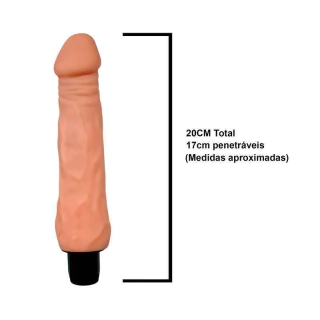 Pênis Realístico Em Cyber Skin 20cm Com Vibro