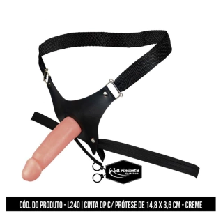 Pênis com Cinta Peniana Strap On Com Prótese 14,8x3,6 L223