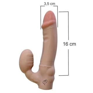 Ativa Strap On Sem Cinta Em Silicone Sem Vibro Cor Pele