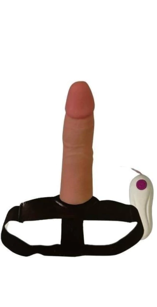 Pênis Realístico Cinta Peniana Com Vibrador Wear Pênis 17cm