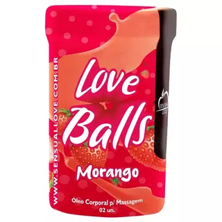 Bolinha Do Prazer Beijável Morango Love Balls Com 02 - comprar online