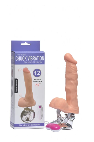 Pênis Realístico Cyber Com Ventosa e Vibrador 21cm