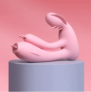 Vibrador Com Estimulador Dupla Penetração Com APP