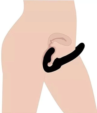 Ativa Strap On Sem Cinta Em Silicone Sem Vibro Roxo