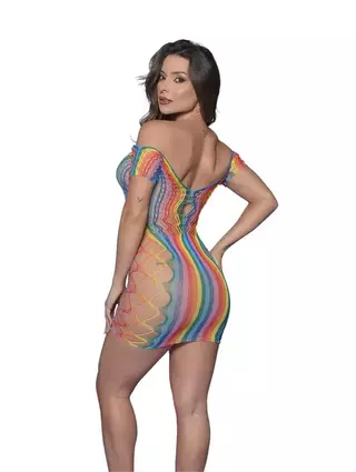 Yaffa Vestido Arrastão Sensual Y2143