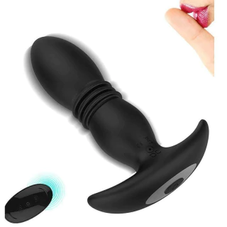 Plug Anal Sobe e Desce Com Controle Remoto Sem Fio