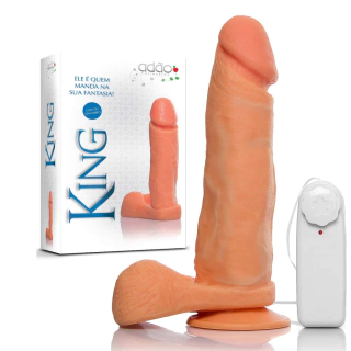 Pênis Realístico Prótese King com Vibro 20x4,5cm PR120