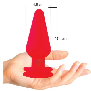 Plug Anal Cônico Delicia Prazeroso Soft Vermelho
