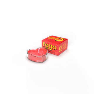Vela Fogo da Paixão Com Glitter Aroma Morango