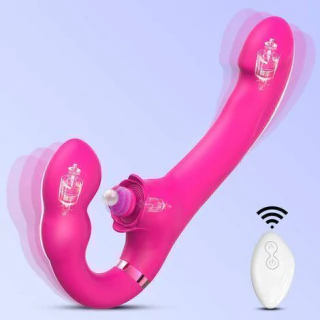 Vibrador Penetradores Strapless 3 Funções Estimula Vibra e Pulsa